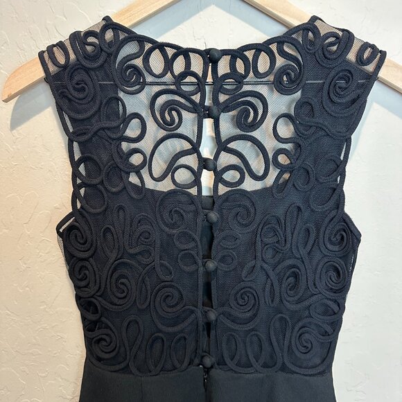 HENRI BENDEL Vintage Lace Back Sleeveless Sheath Cocktail Dress - Picture 6 of 10